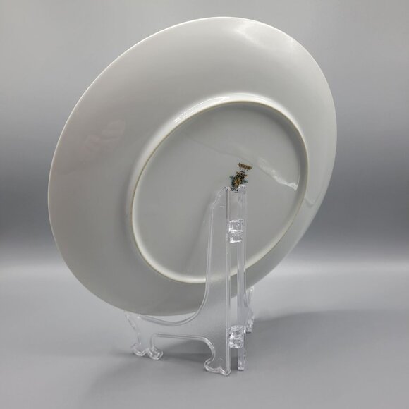 Vtg Noritake Japan Oriental Bamboo Design Dinner Plates Set Of 2 Gold Trim 10.5" - Picture 7 of 10